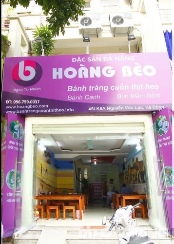 Bánh tráng cuốn thịt heo Hoàng Bèo Hà Đông